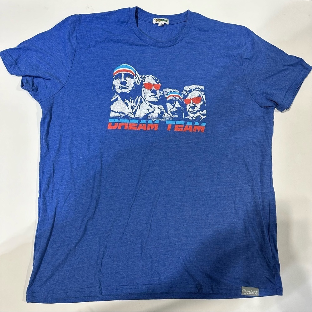 Tipsy Elves Patriotic Blue Dream Team Presidents Mt. Rushmore T-shirt XXL